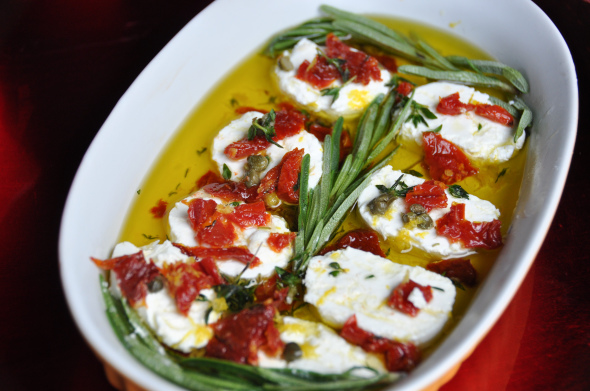 Marinated Goat Cheese With Herbs and Lemon | Nutritious Eats