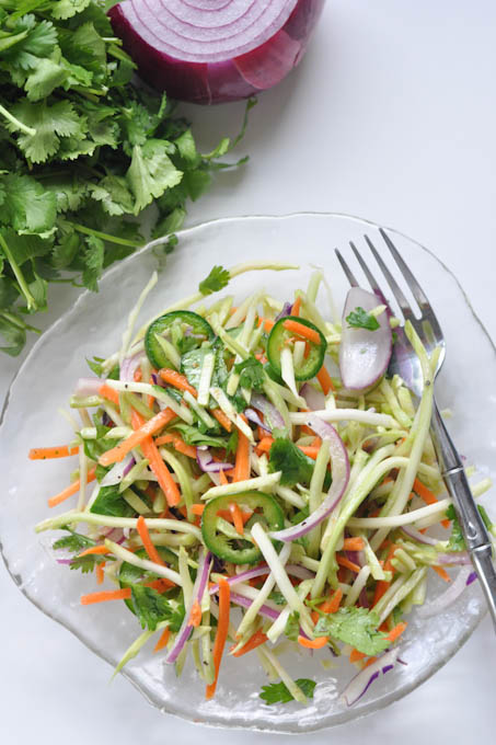 Spicy Lime Cilantro Slaw | Nutritious Eats