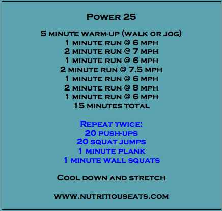 Power 25 Workout from Nutritious Eats