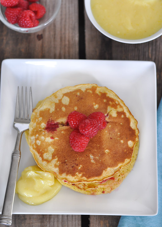 Raspberry Corncakes with Lemon Curd-2