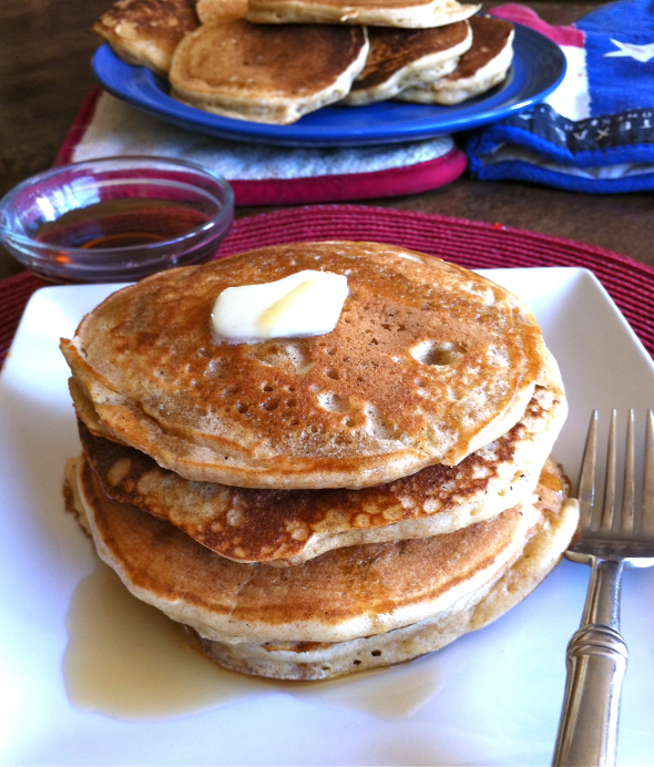 Whole Wheat Buttermilk Pancakes | www.nutritiouseats.com