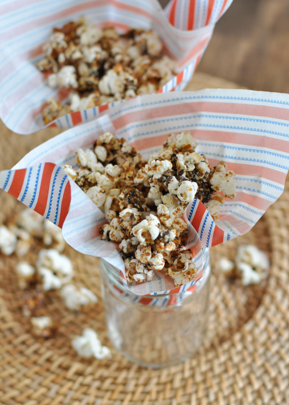 Caramelized Popcorn with Hemp & Chia Seeds