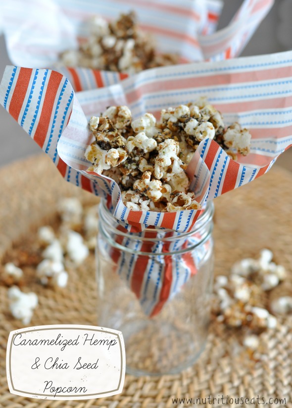 Caramelized Popcorn with Hemp & Chia Seeds