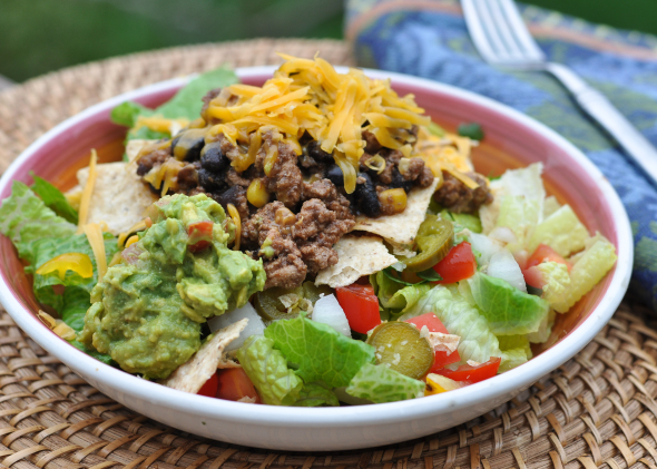 Slow Cooker Turkey Taco Meat - meat in the slow cooker makes the best taco salad| www.nutritiouseats.com