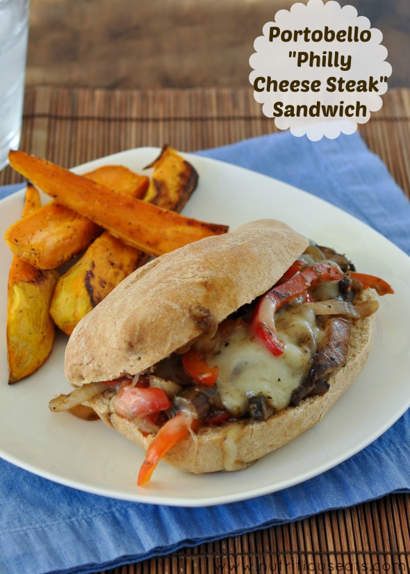 Portobello "Philly Cheese Steak" Sandwich | www.nutritiouseats.com