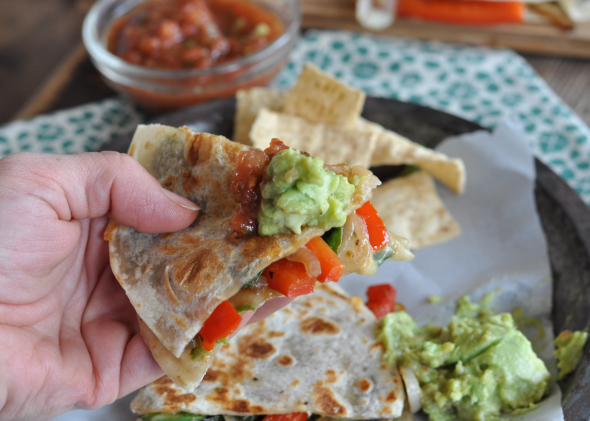 Vegetarian Quesadillas with Jalapeños! www.nutritiouseats.com