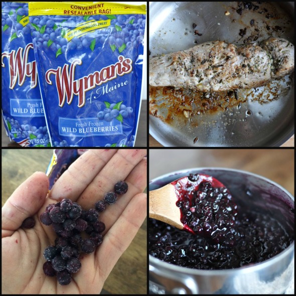 Rosemary-Sage & Garlic Pork Tenderloin with Wild Blueberry Sauce  