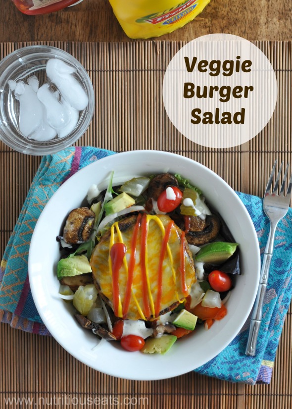 Veggie Burger Salad | www.nutriitouseats.com
