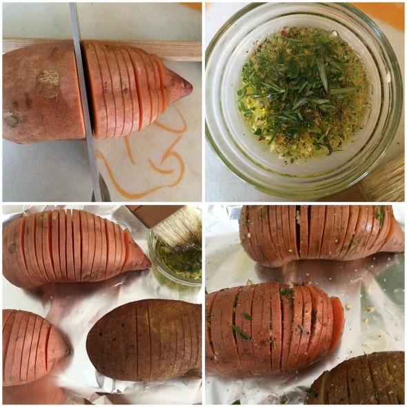 Hasselback Potatoes with Garlic & Herbs | www.nutritiouseats.com