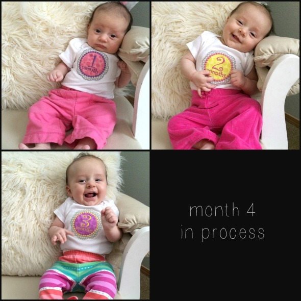 Evangeline 4 months | www.nutritiouseats.com