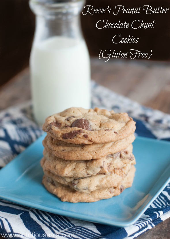 Reese's Peanut Butter Chocolate Chunk Cookies | www.nutritiouseats.com