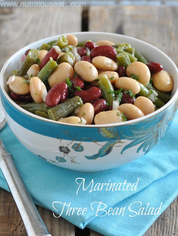 Marinated Three Bean Salad | www.nutritiouseats.com