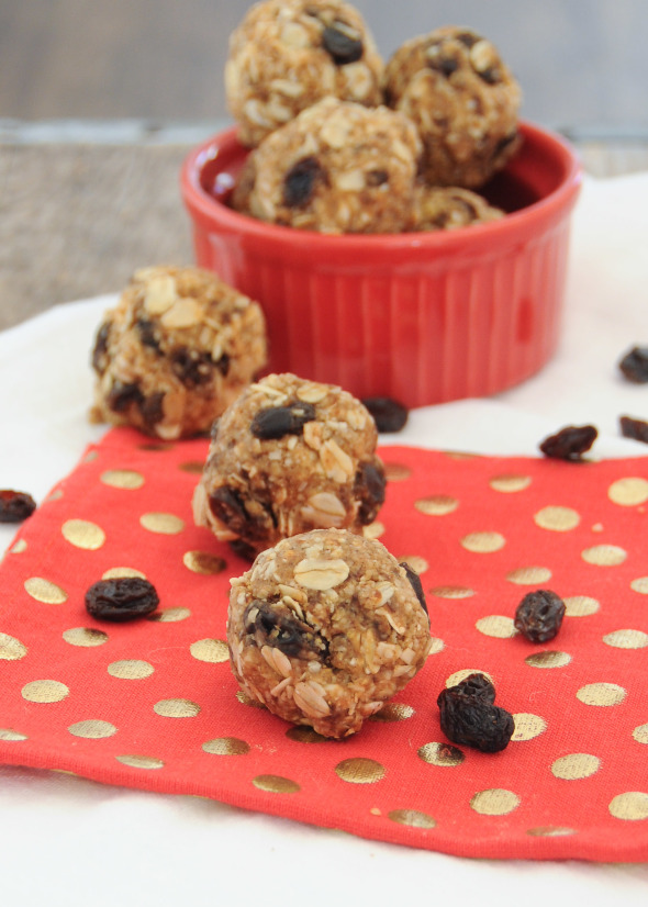 Oatmeal Raisin Cookie Dough Ball | www.nutritiouseats.com