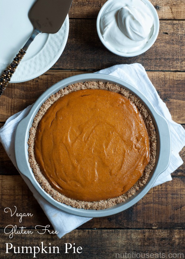 Vegan Pumpkin Pie {Gluten Free} www.nutritiouseats.com