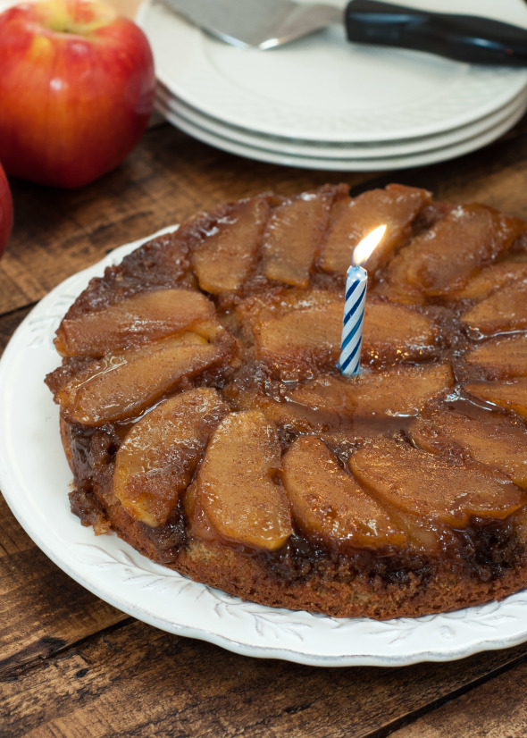 Ambrosia Apple Upside-Down Cake | www.nutritiouseats.com