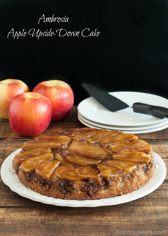 Ambrosia Apple Upside-Down Cake | www.nutritiouseats.com