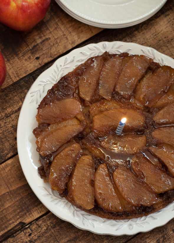 Ambrosia Apple Upside-Down Cake | www.nutritiouseats.com