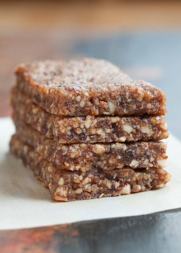 Gingerbread Energy Bars- aka. Homemade "Larabars" | www.nutritiouseats.com #glutenfree #paleo #vegan #raw