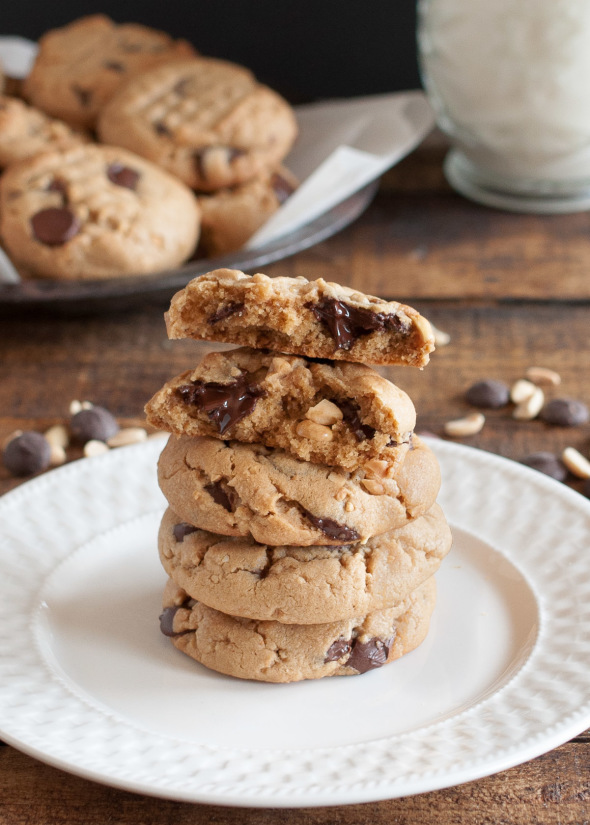 Peanut Butter Chocolate Chip Cookie {Splurge-worth} | www.nutritiouseats.com