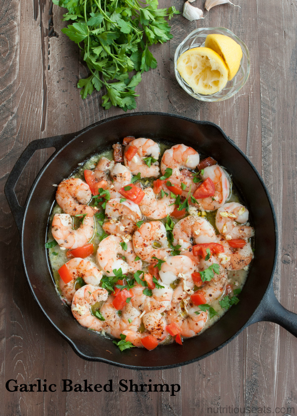 Garlic Baked Shrimp #paleo #glutenfree | www.nutritiouseats.com