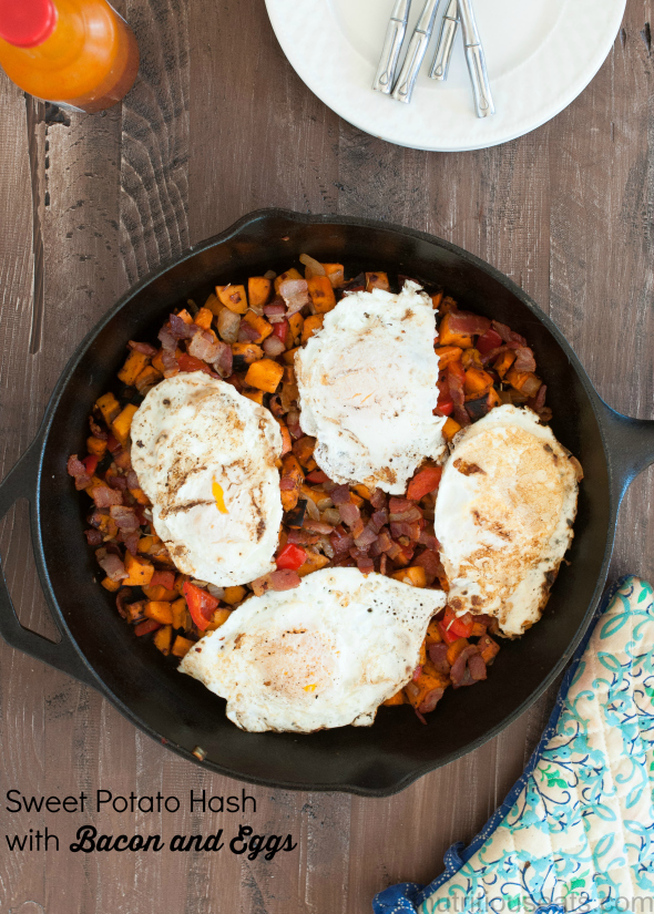 Sweet Potato Hash with Bacon and Eggs | www.nutritiouseats.com