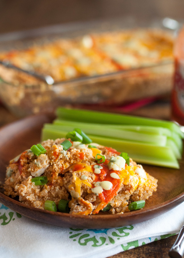 Buffalo Chicken Quinoa Casserole #glutenfree | www.nutritiouseats.com