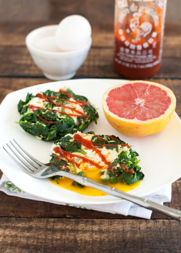 Egg In A Spinach Nest #paleo #glutenfree | Nutritious Eats