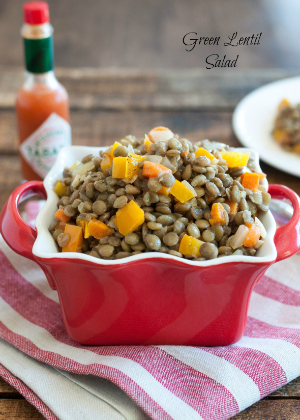 Green Lentil Salad | www.nutritiouseats.com