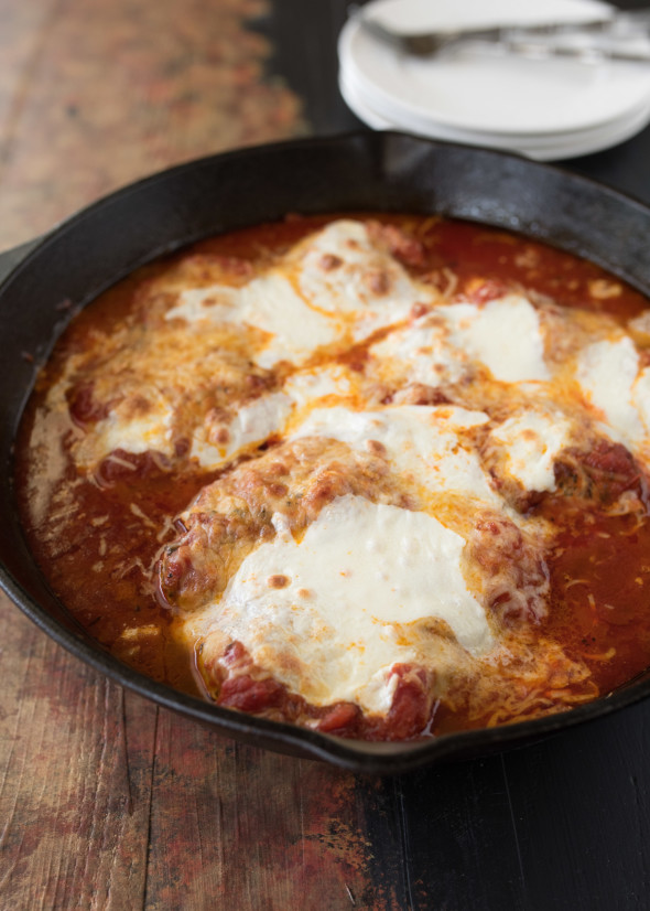 Lightened Up Chicken Parmesan | Gluten Free- Super Simple www.nutritiouseats.com