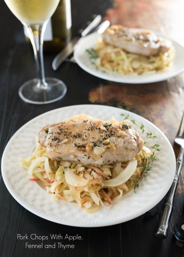 Pork Chops With Apple and Fennel