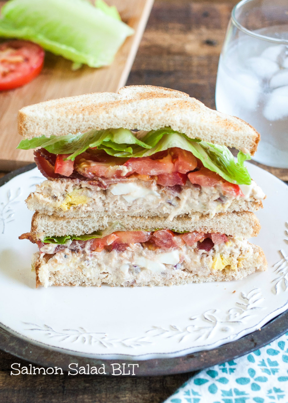 Salmon Salad BLT | www.nutritiouseats.com