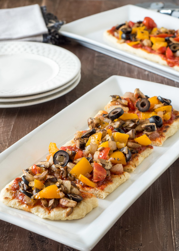 Vegetarian Flatbread Pizza-3