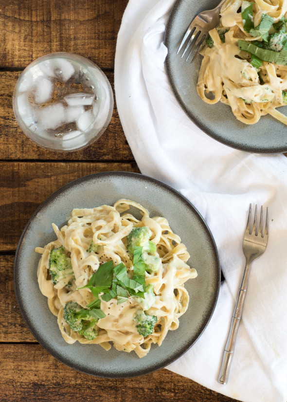 Vegan Pasta Alfredo With Broccoli | Nutritious Eats