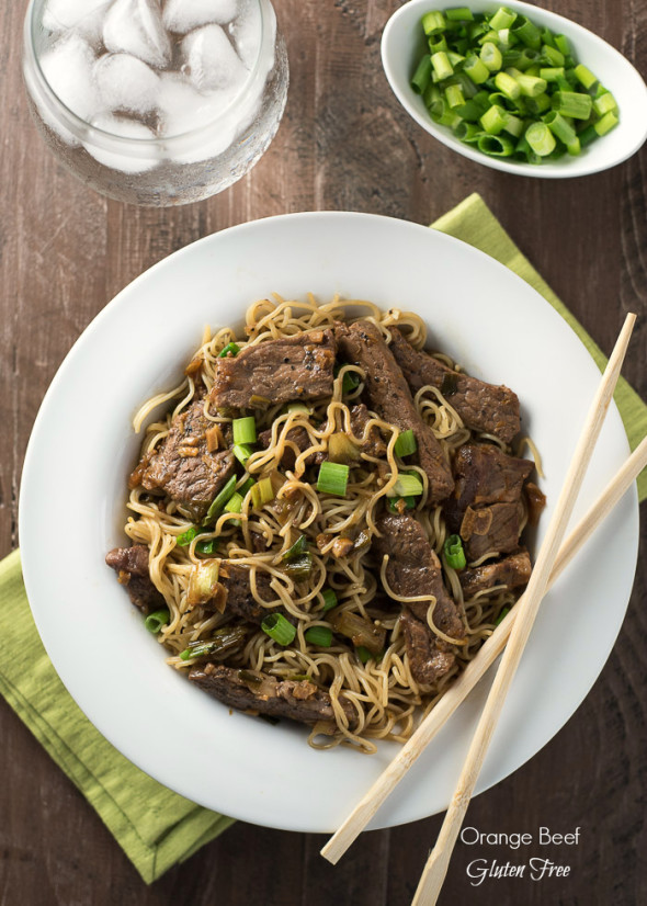Forget take-out, make this tasty orange beef with a citrusy ginger-garlic sauce, perfect to serve with noodles or rice. 