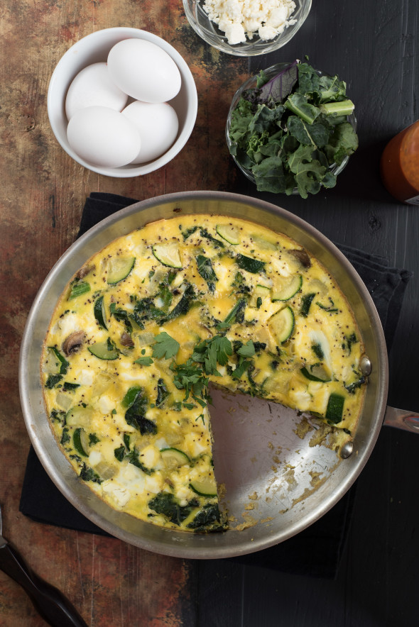 Kale, Zucchini and Mushroom Frittata | Nutritious Eats