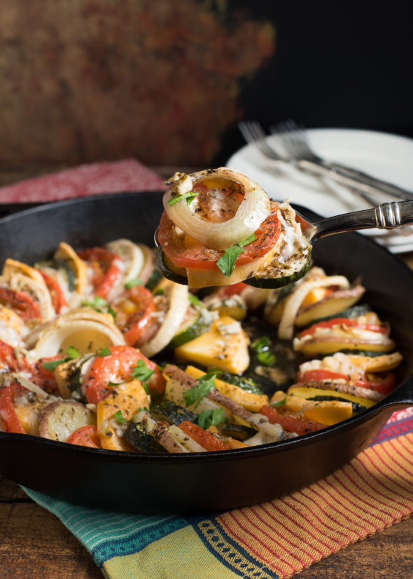Layered Roasted Vegetables with Parmesan- they are super simple to make and add a little bit of fancy to any meal- #GlutenFree | www.nutritiouseats.com