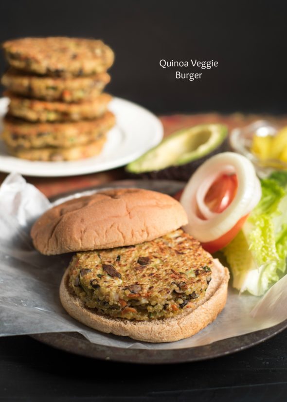 Quinoa Veggie Burger1+