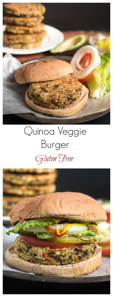 Quinoa Veggie Burger- a simple gf patty that makes a great vegetarian meal! | www.nutritiouseats.com