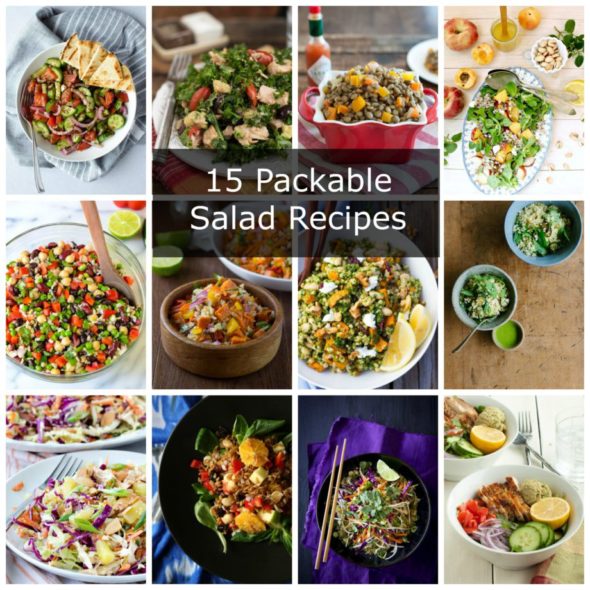 15 Packable Salad Recipes - Tips for Packing More Salads In Your Lunch| www.nutritiouseats.com