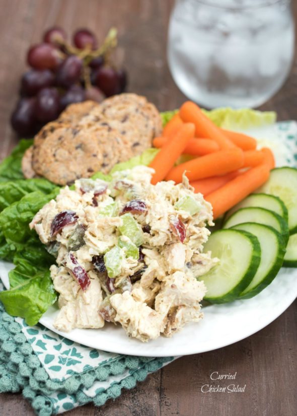 Curried Chicken Salad- perfect for a gluten free lunch! | www.nutritiouseats.com