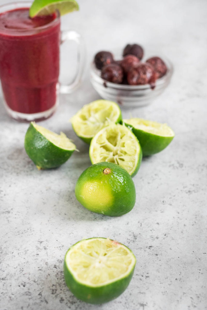 Cherry Limeade Smoothie- a healthier alternative to Sonic Drive-In slushes. 4 ingredients and ready in minutes! | www.nutritiouseats.com
