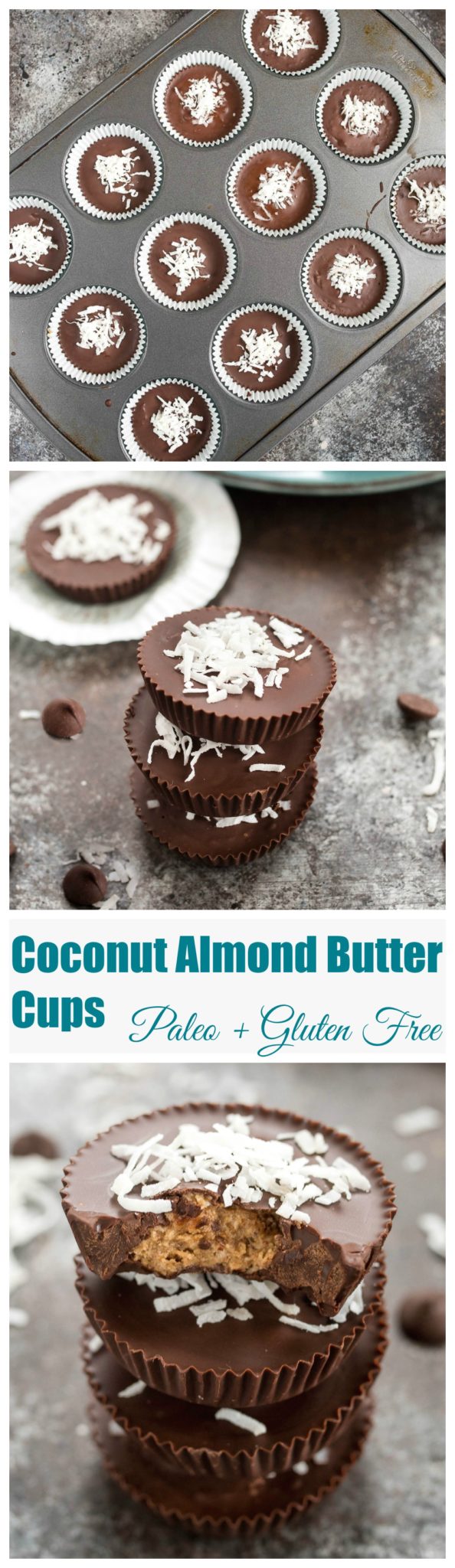 Coconut Almond Butter Cups- just like homemade peanut butter cups but using almond butter and jazzing it up with a little coconut flavor. So easy and they keep well too! | www.nutritiouseats.com