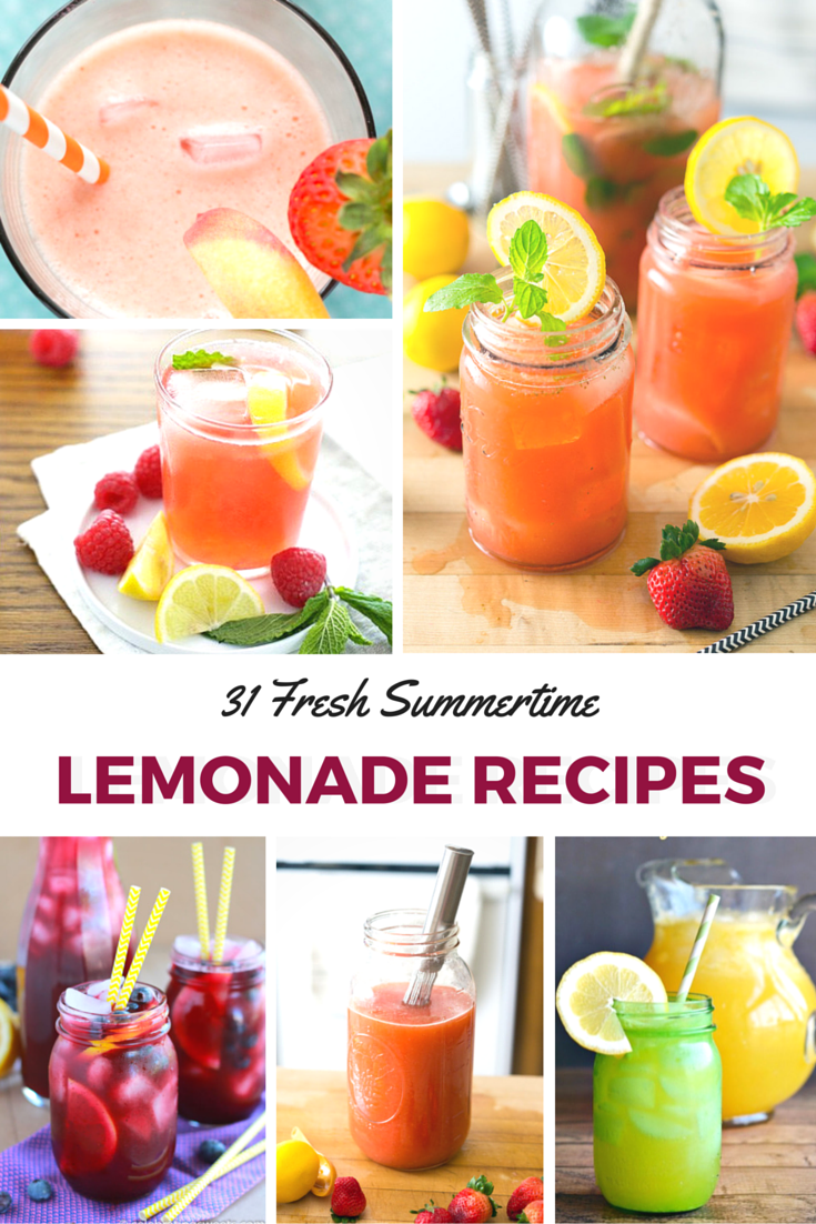 31 Fresh Summertime Lemonade Recipes- Roundup- www.nutritiouseats.com