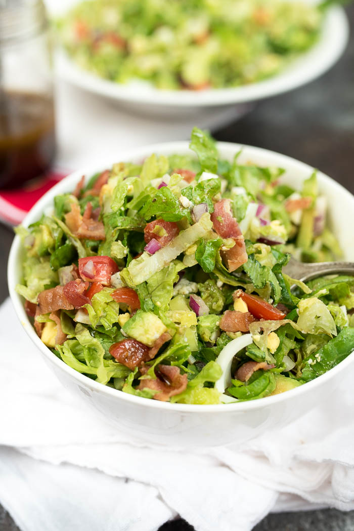 The Best Classic Chopped Salad- this will become a favorite salad from the moment you try it. Perfect for all occasions! | www.nutritiouseats.com