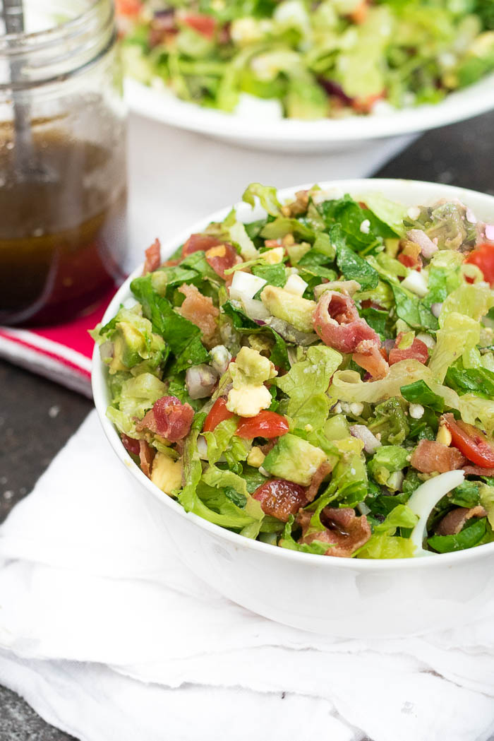 The Best Classic Chopped Salad- this will become a favorite salad from the moment you try it. Perfect for all occasions! | www.nutritiouseats.com