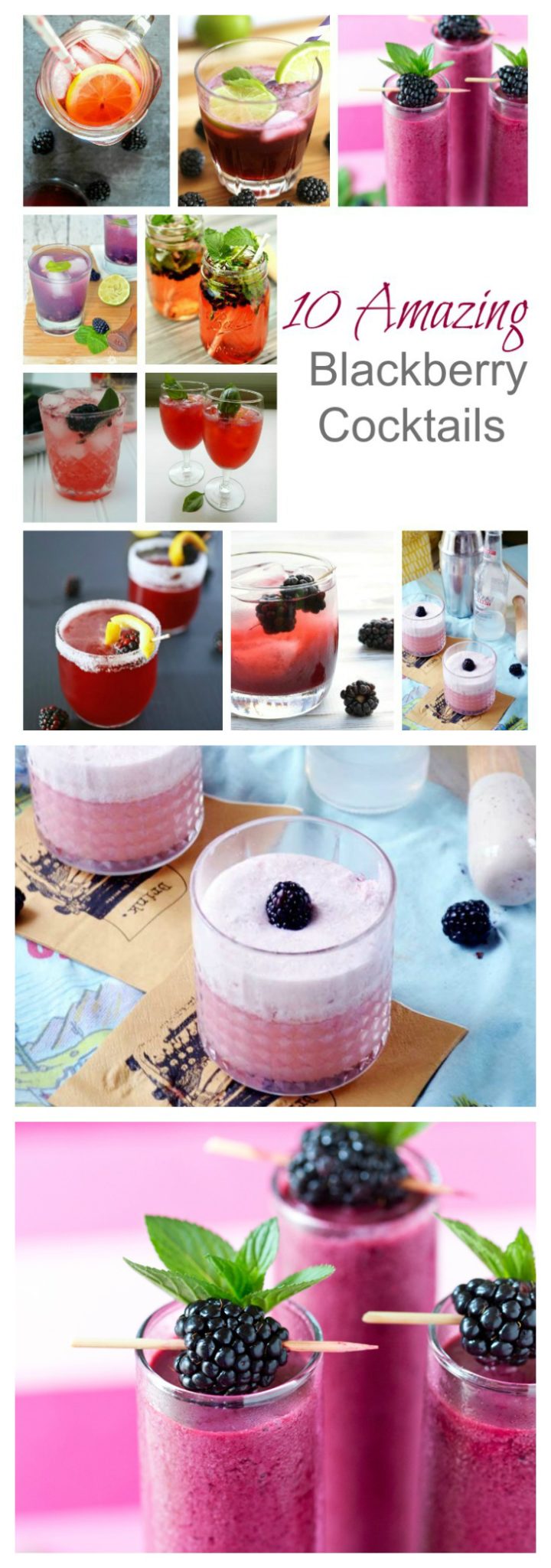 10 Amazing Blackberry Cocktails- in the mood for some thing light and fruity? These 10 cocktails look easy and refreshing! | www.nutritiouseats.com