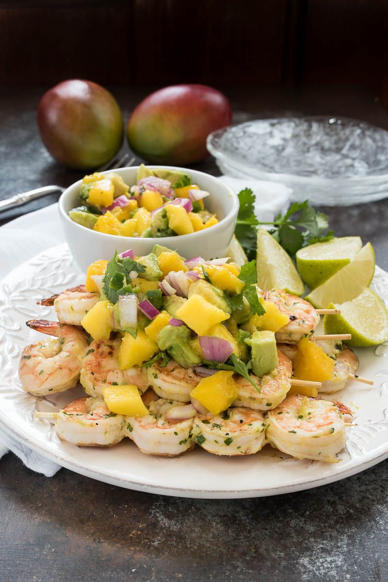 Mango Cilantro Shrimp With Mango Salsa 