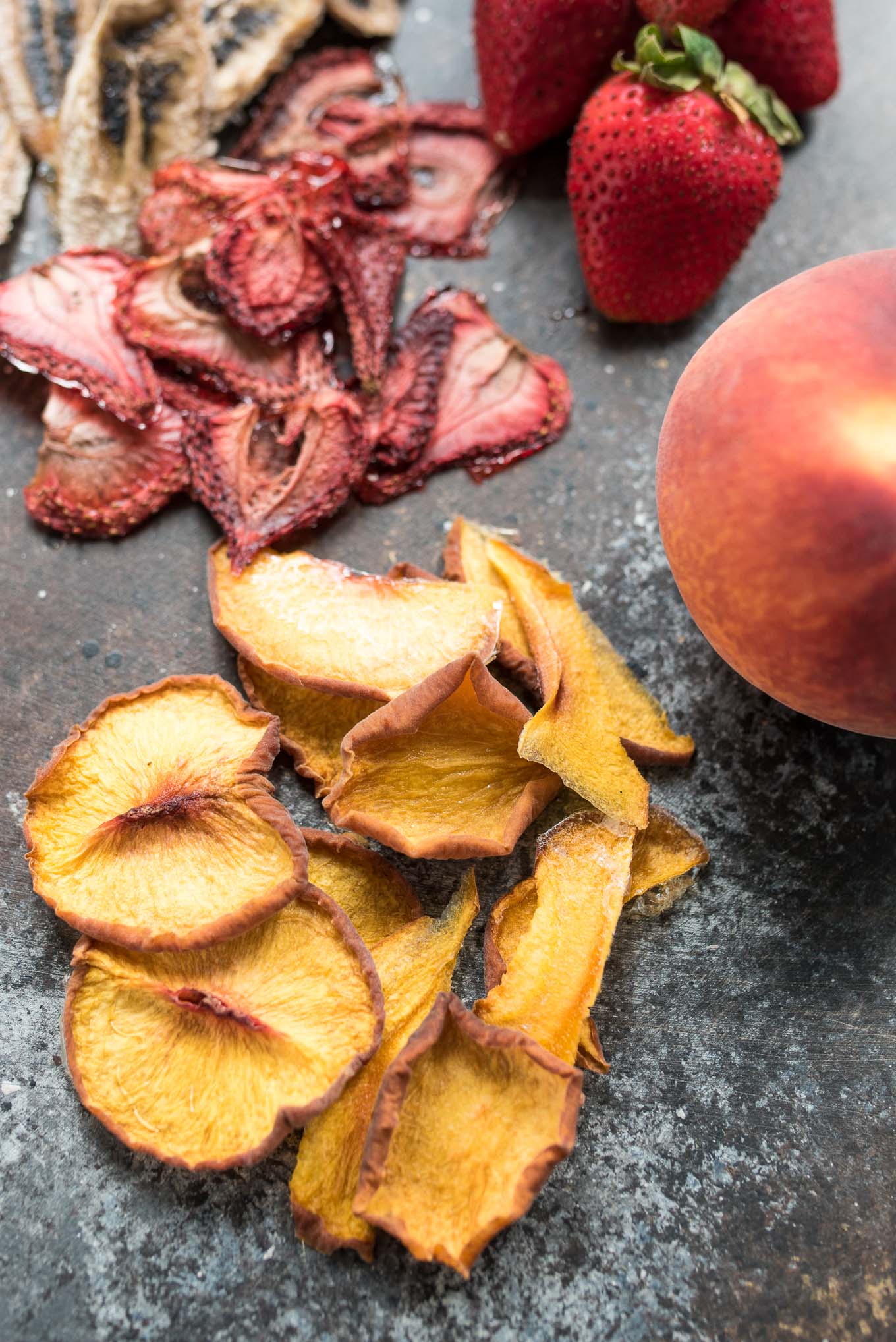 Simple Homemade Dried Fruit- all you need is fresh fruit and a low oven setting to make this no sugar added dried fruit! | www.nutritiouseats.com