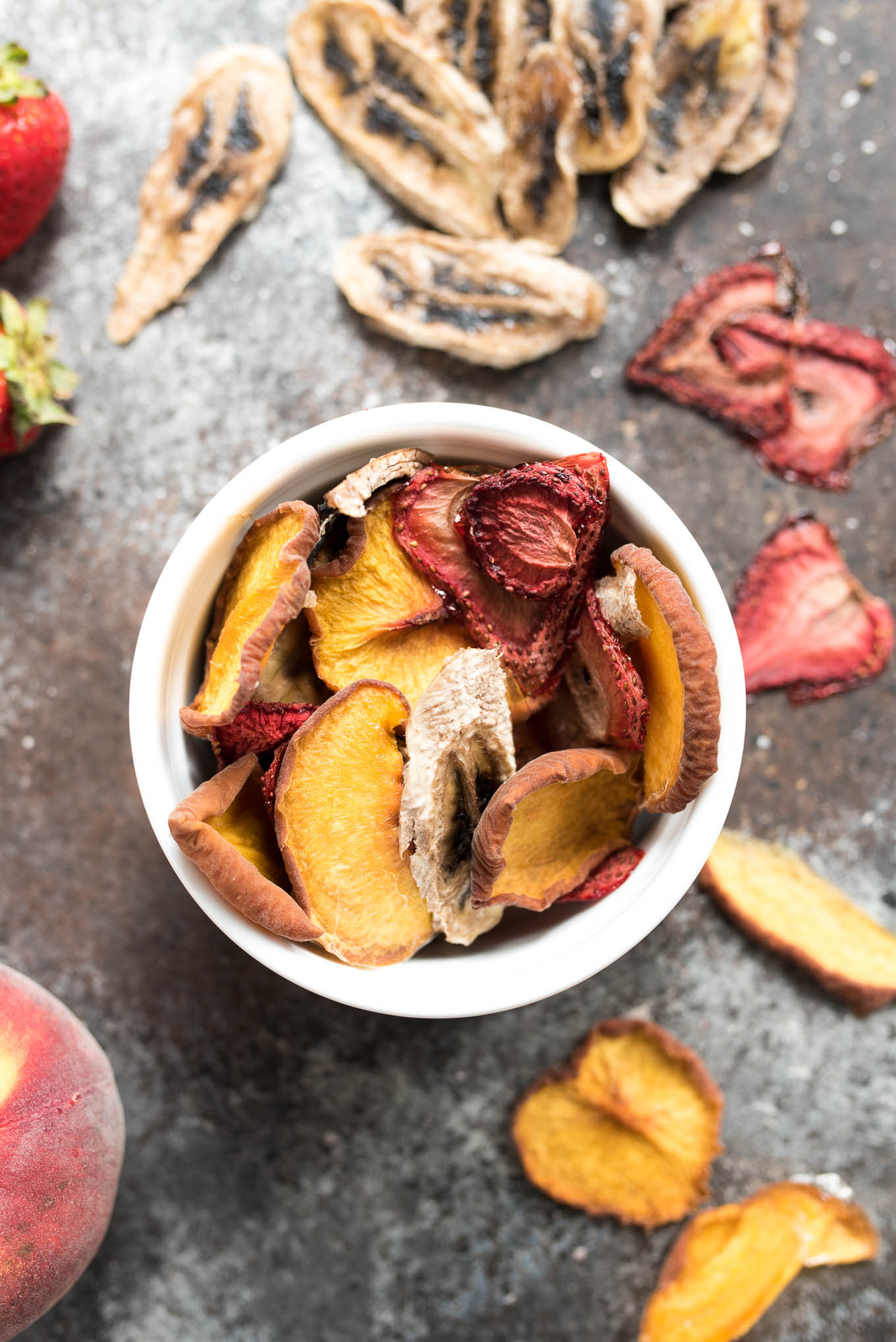 Simple Homemade Dried Fruit- all you need is fresh fruit and a low oven setting to make this no sugar added dried fruit! | www.nutritiouseats.com