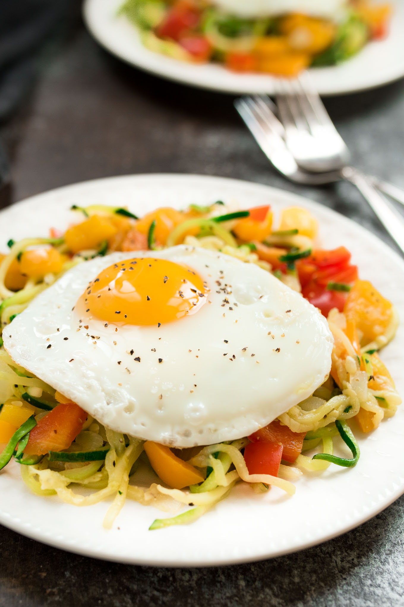 Zucchini Hash With Farm Fresh Eggs- super simple and highly nutritious breakfast! #glutenfree | www.nutritiouseats.com